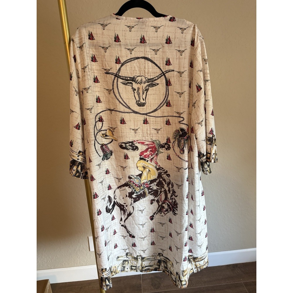 Tasha Polizzi Women's Western Cowgirl Ranch Kimono Size XL Equestrian Rodeo Boho